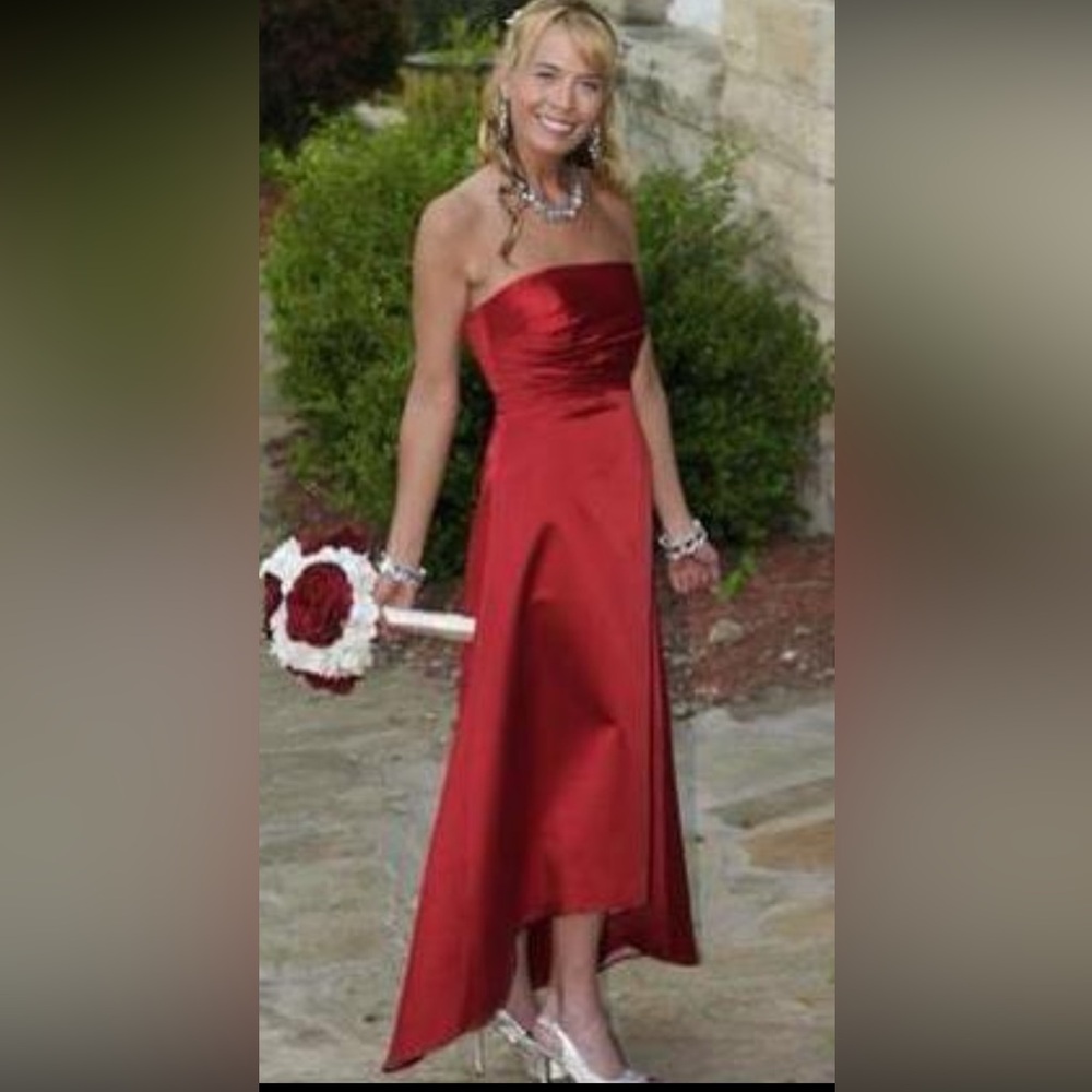 Night Way Collections Strapless High-Low Dress Red  PERFECT FOR PROM/DANCE